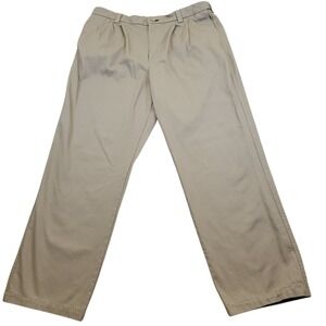 Duluth Trading Mens Middle Management Pleated Chinos‎ Khakis 38x32 Elastic Waist